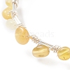 Natural Yellow Opal Braided Beaded Bracelet BJEW-JB07998-05-4