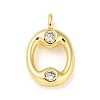 Rack Plating Brass Micro Pave Cubic Zirconia Pendants KK-A200-24G-O-1