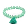 Dyed Natural Malaysia Jade Round Beads Stretch Bracelets Set BJEW-JB06956-2