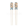 Alloy Enamel Hair Fork Findings AL-CBA8479-10KCG-1
