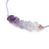 Gemstone Braided Bead Bracelet BJEW-JB11013-02-3