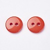 2-Hole Flat Round Resin Sewing Buttons for Costume Design LS-BUTT-E119-34L-08-2