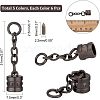 CHGCRAFT 30 Sets 5 Colors Zinc Alloy Cord Ends FIND-CA0005-47-2