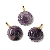 Natural Amethyst Pendants G-E043-01A-01G-1