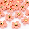 Opaque Acrylic Beads X-SACR-N007-D-01D-1