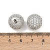 CZ Brass Micro Pave Cubic Zirconia Round Beads ZIRC-L017-05P-4