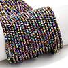 Electroplate Glass Beads Strands GLAA-H021-01A-FP13-1