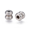 Tarnish Resistant 201 Stainless Steel Grooved Beads STAS-P236-04P-2