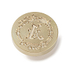 Golden Tone Wax Seal Brass Stamp Head DIY-B079-01G-A-2