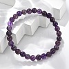 Natural Amethyst Beaded Stretch Bracelets BJEW-D446-B-47-1