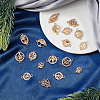 SUPERFINDINGS 18Pcs 9 Styles Alloy Crystal Rhinestone Connector Charms FIND-FH0008-66-5