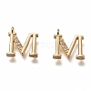 Brass Micro Pave Clear Cubic Zirconia Charms ZIRC-B002-39G-M-1