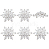 6Pcs Brass Shank Buttons Micro Pave Cubic Zirconia BUTT-FG0001-37-1
