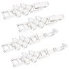 6Pcs Rack Plating Brass Micro Pave Clear Cubic Zirconia Fold Over Clasps KK-BBC0014-96-1