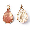 Cherry Quartz Glass Pendants G-S359-364D-3