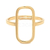 Ion Plating(IP) 304 Stainless Steel Hollow Rectangle Adjustable Ring for Women RJEW-M149-31G-1