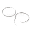Rhodium Plated 925 Sterling Silver Huggie Hoop Earrings EJEW-K258-02E-P-2