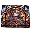 Halloween Theme Skull Pattern Polyester Wall Hanging Tapestry HAWE-PW0001-112A-1
