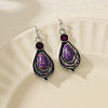 Teardrop Bohemian Style Alloy & Synthetic Turquoise Pendant Necklaces & Dangle Earrings Sets WGFFBB8-01-3