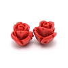 Cinnabar Carved Rose Beads CARL-WH0001-01A-1