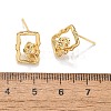 Brass Stud Earrings LS-EJEW-G432-01G-5