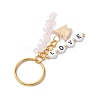 Alloy Enamel Acrylic with Natural Rose Quartz Keychain KEYC-JKC00806-05-4