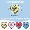 16Pcs 4 Colors Heart Computerized Embroidery Cloth Iron on Patches DIY-FG0004-41-2