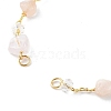 Nuggets Natural Morganite Beaded Bracelet Makings AJEW-JB00953-01-3