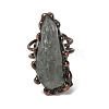 Irregular Rectangle Natural Green Quartz Adjustable Rings RJEW-M157-13R-2