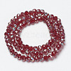 Electroplate Glass Beads Strands EGLA-A034-T6mm-J10-2