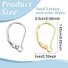 60Pcs 2 Colors 304 Stainless Steel Leverback Earring Findings STAS-YW0002-69-2