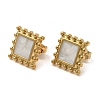 Ion Plating(IP) 304 Stainless Steel Square Stud Earrings EJEW-C114-03G-2