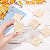 Natural Solid Wood Carved Onlay Applique Craft WOOD-FH0001-35-3