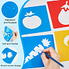 CRASPIRE 4 Sets 4 Style Farm Theme PP Plastic Hollow Out Drawing Painting Stencils Templates DIY-CP0010-52C-3