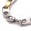 PVD Vacuum Plating 304 Stainless Steel Oval Link Chains Necklace STAS-E160-22GP-4