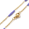 Enamel Bar Link Chain Necklace STAS-B025-02G-04-2