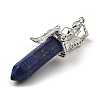 Natural Lapis Lazuli Dyed Pointed Pendants G-Z033-15P-01-2