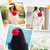 Flower Polyester Brooches JEWB-WH20003-04E-4