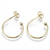 Brass Half Hoop Earrings KK-R112-041A-NF-2