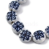 Handmade Blue and White Porcelain Beads Strands PORC-I027-15B-3