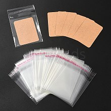 50Pcs Rectangle Blank Paper Earring Display Cards EDIS-YW0001-02