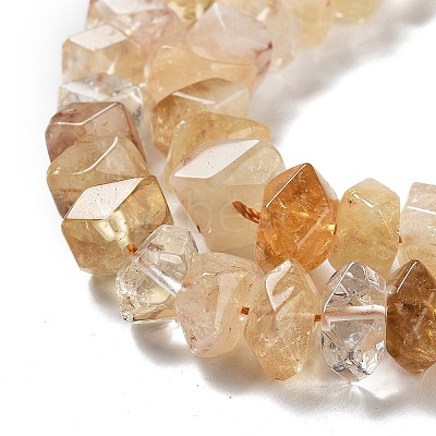 Heated Natural Citrine Beads Strands G-D091-A12-1