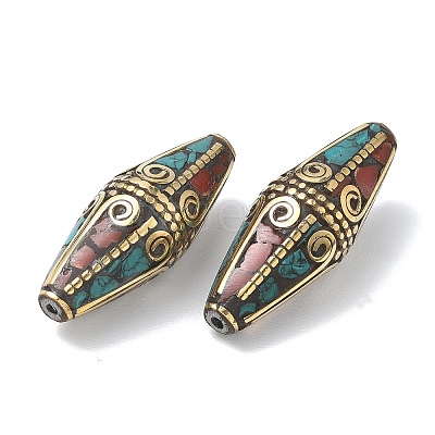 Handmade Tibetan Style Beads KK-Z157-09AG-03-1