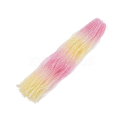 Gradient Color Baking Paint Glass Bead Strands DGLA-A039-T4mm-A01-1