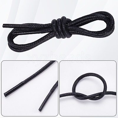 Round Waxed Cord Shoelace String OCOR-WH20007-225A-01-1