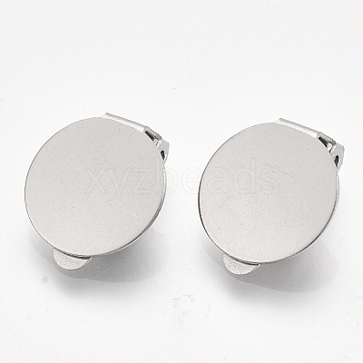 Tarnish Resistant 304 Stainless Steel Clip-on Earring Findings X-STAS-T045-33D-P-1