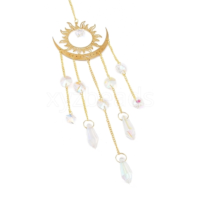 Brass Big Pendant Decorations HJEW-M005-04C-G-1