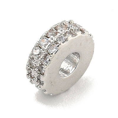 Rack Plating Brass with Cubic Zirconia Beads KK-B091-04A-04P-1
