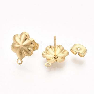 304 Stainless Steel Stud Earring Findings STAS-S079-73A-1