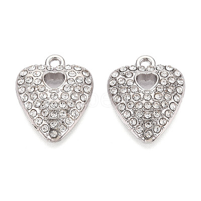 Alloy Rhinestone Pendants FIND-N008-12P-01-1